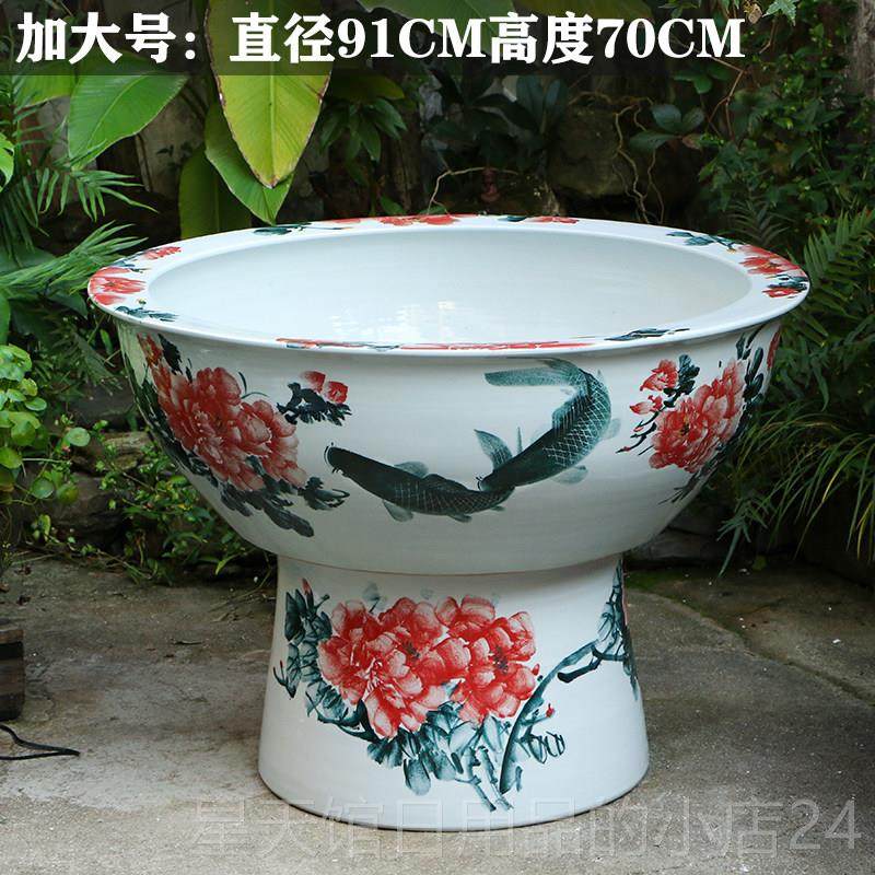 正品陶鱼景德镇青特大号养鱼缸花盆落地立式荷瓷花睡莲缸室外庭院,宠物/宠物食品及用品,桌面缸,淘宝优惠券,粉丝福利购,淘宝优惠卷