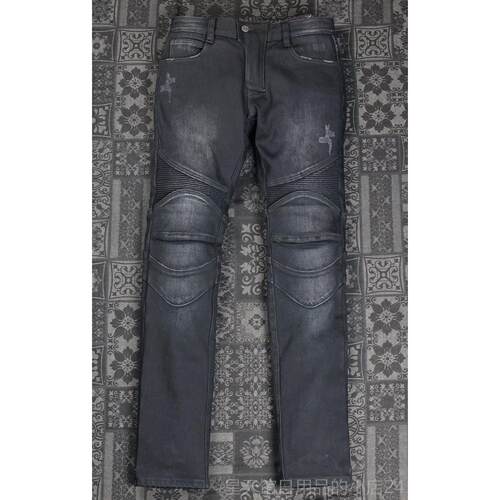 正品uglyBRO哈S机车牛仔骑行裤服男防摔雷裤四季带护具裤高弹修身