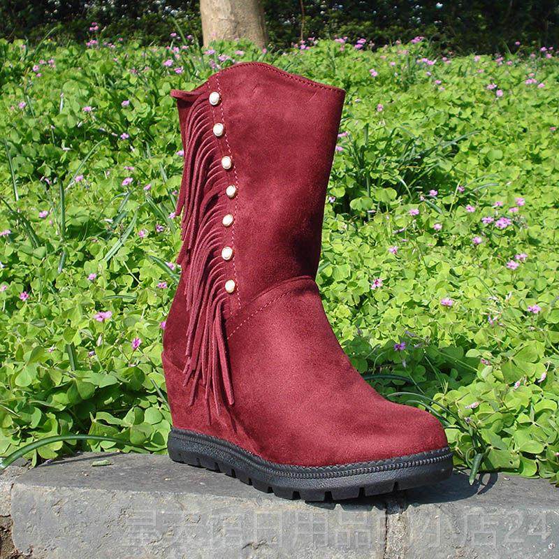 正品纯羊毛老人棉鞋女短靴冬鞋季平中底老年老太妈妈防滑软底太保,女鞋,时尚雪地靴,淘宝优惠券,粉丝福利购,淘宝优惠卷