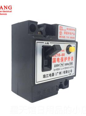 正品珠江家用漏电器断路器20V两相4060安2培漏电保护开关32AA总开