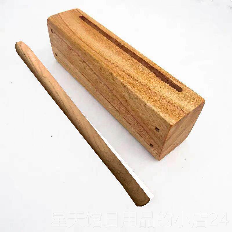 正品高梆白木实木戏剧音曲板子短角长角木鱼鼓板班戏鼓棒乐器