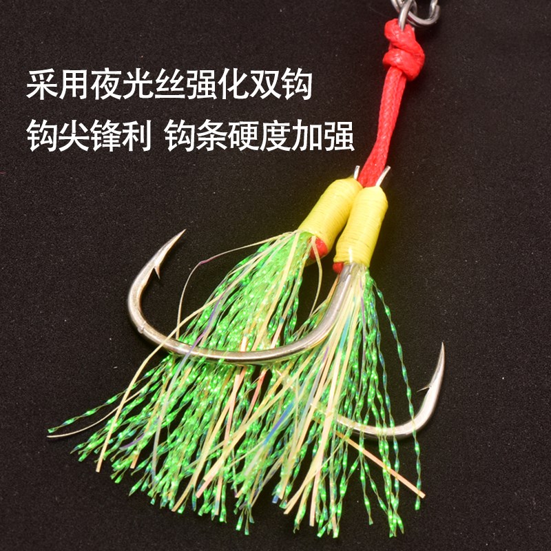 夜光镭射铁板3D打印铅鱼海钓马鲛鲅鱼马友亮片尾钩近海速沉铁板饵