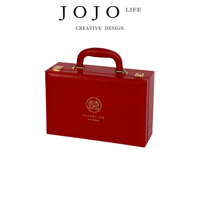 JOJOS L. PD.杂货先生.彩礼钱盒结婚现金礼盒提亲聘礼箱 锁黛
