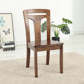 小户型小餐椅 现代简约中式 靠背椅木质 水曲柳餐椅 实木餐椅家用