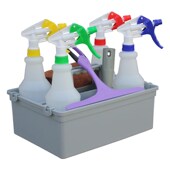 酒店清洁工具蓝保洁公司杂物篮医院塑料收纳手提多功能清洁篮套装