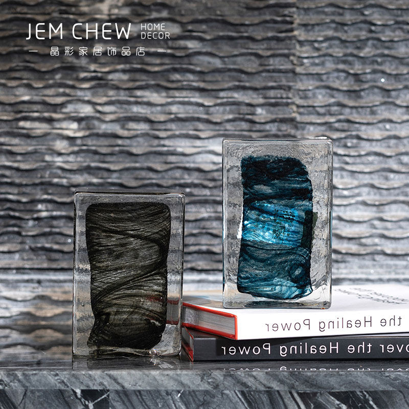 现代极简渐变水晶玻璃书房客厅摆件卧室工艺术品儿童房软装摆设,鲜花速递/花卉仿真/绿植园艺,花瓶,淘宝优惠券,粉丝福利购,淘宝优惠卷