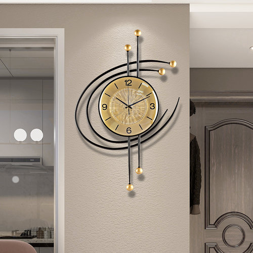 时钟挂钟客厅家用个性时尚挂表现代简约大气背景墙免打孔装饰钟表