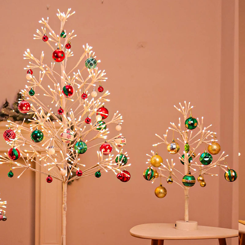 圣诞树装饰品挂饰场景布置摆件圣诞节礼品树灯diy树灯家用小型
