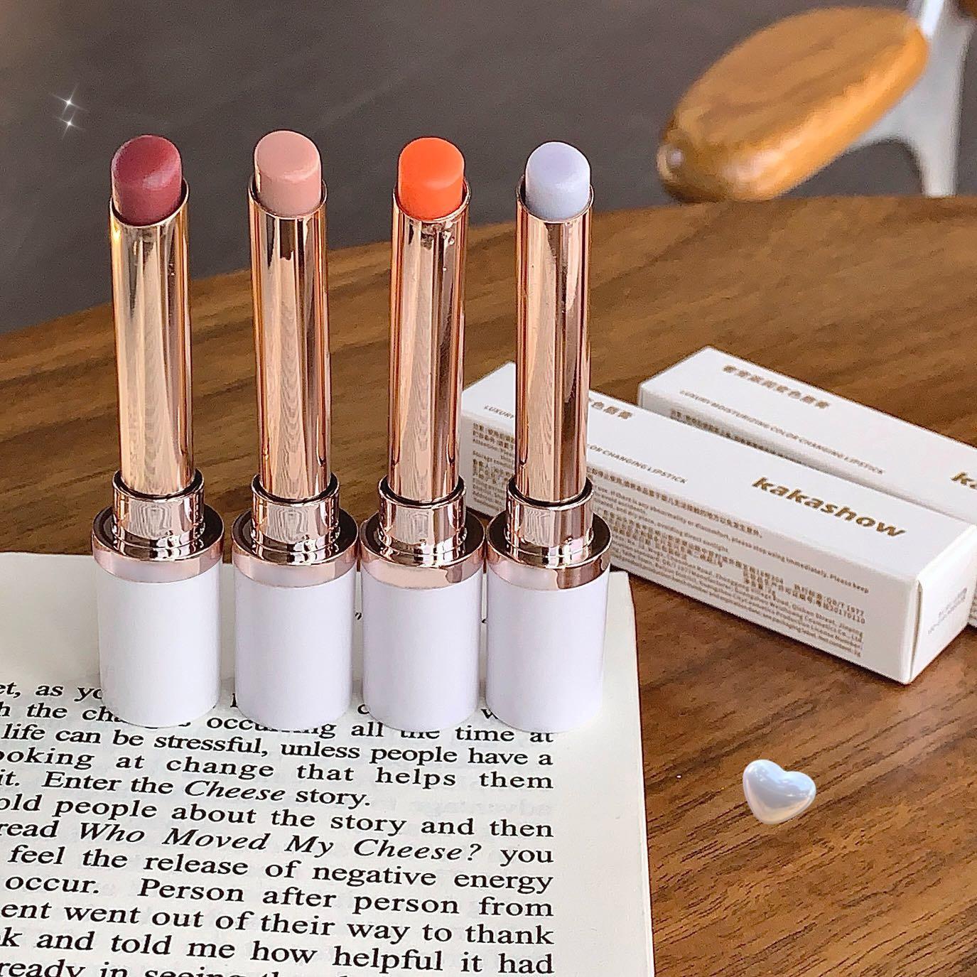 kakashow口红奢宠滋润变色唇膏官方正品轻薄显色唇釉伪素颜不掉色