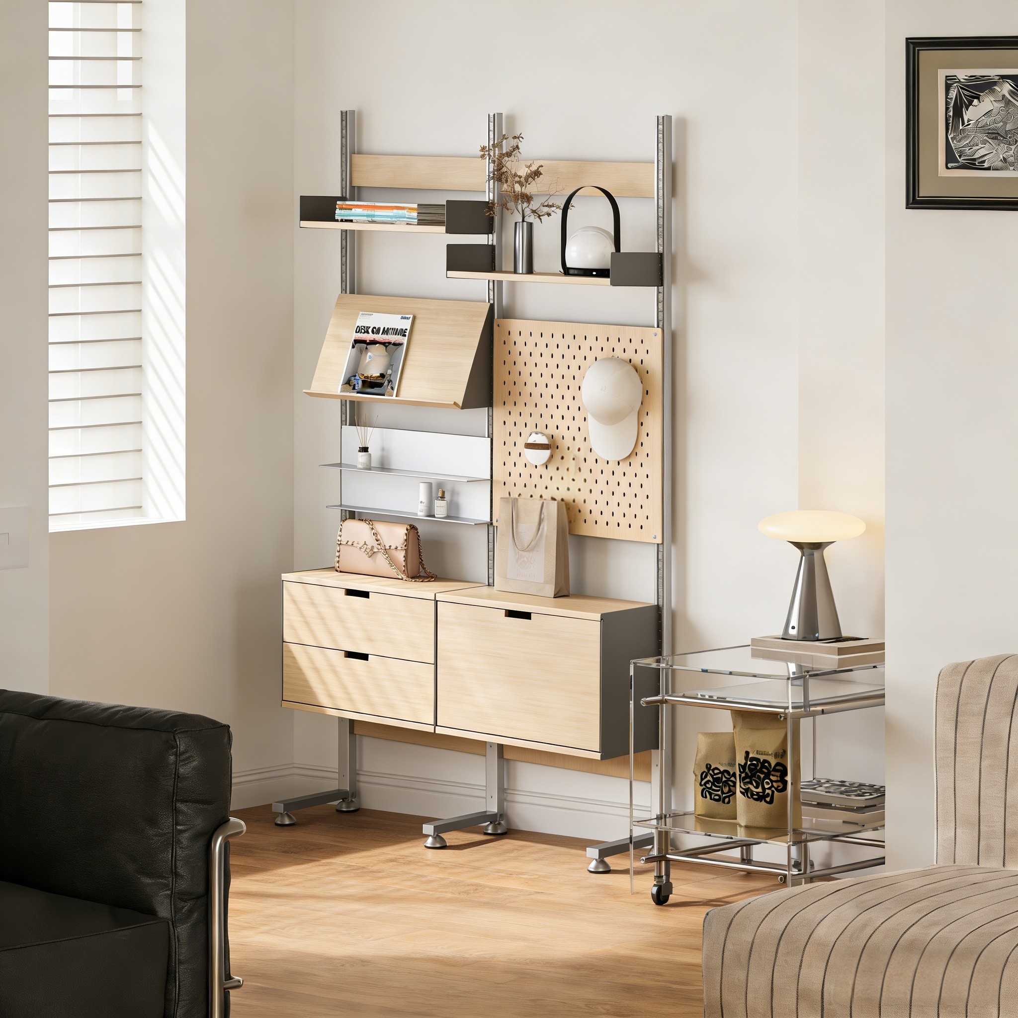 板物/免打孔置物架小户型原木多功能展示架收纳书架双面储物架,住宅家具,搁板/置物架/家用陈列架,淘宝优惠券,粉丝福利购,淘宝优惠卷