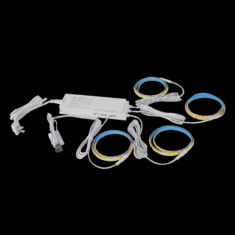 书柜灯带补光氛围书架自粘免安装免开槽感应无线led灯条COB手扫