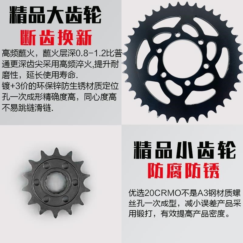 。适用蓝宝龙BN300 龙卷风252R 飓风302R改装齿轮牙盘油封链条套