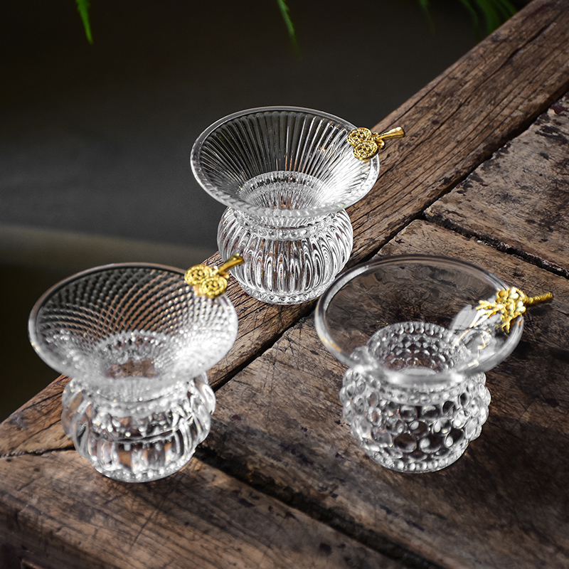 玻璃茶漏过滤器个性创意家用过滤网功夫茶具配件泡茶水分离器