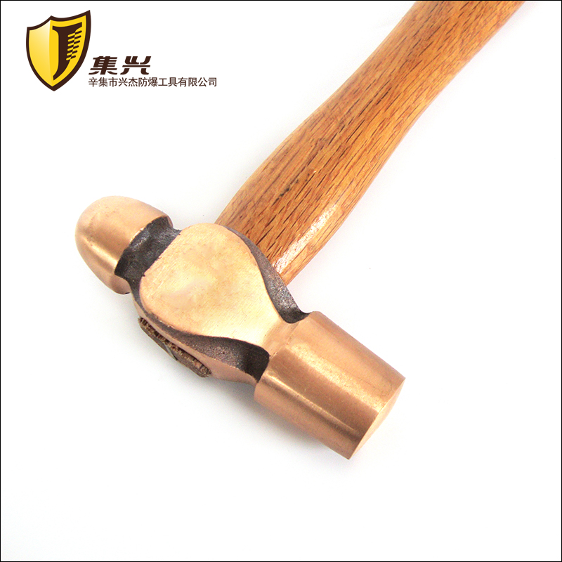 紫铜圆头锤木柄 紫铜锤 手锤 红铜锤 奶头锤0.22/0.5p--1.3/3p