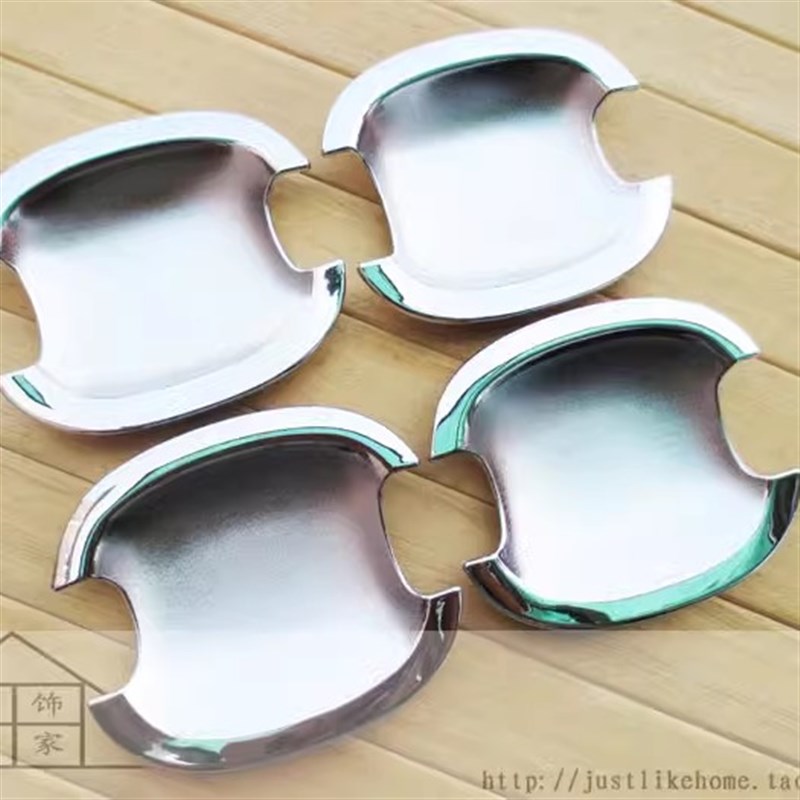 -15老款逸动 专用镀铬汽车门拉手亮条防刮伤车漆门碗 门把手贴