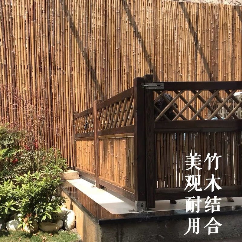 仿古篱笆门围栏花园装饰门室外防腐木小门围栏隔断竹子竹篱笆竹门