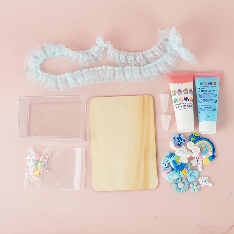 儿童自制DIY奶油胶创意笔筒摆件装材料包手工益智女孩