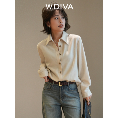 W.Diva【昼夜】半平驳领精纺羊绒西装黑色优雅高级感53C202858