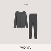 W.Diva 54U033307 女款 御寒2.0 保暖羊绒珍珠纤维秋冬打底套装
