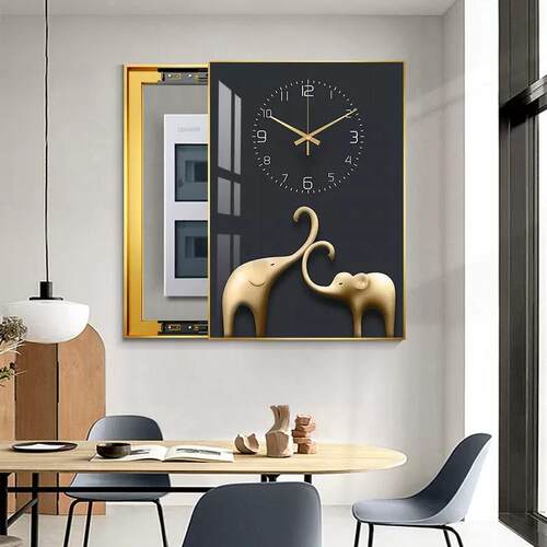 轻奢现代电表箱装大饰画遮挡象总开0719-2关源箱电闸盒高端挂画推