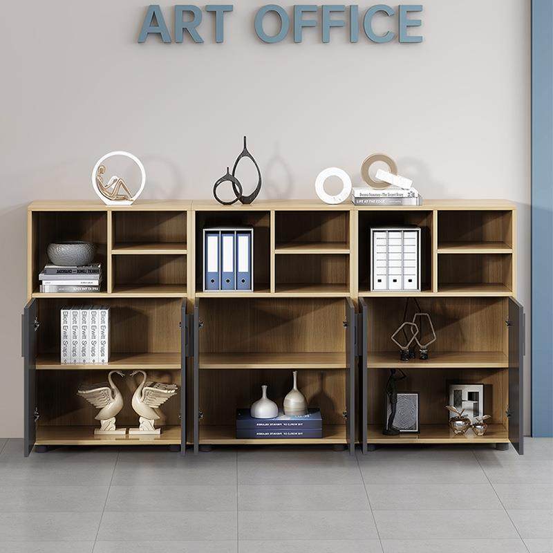 办公木文件柜资料矮柜质收纳档案柜子储物隔断落地柜室11-11打边