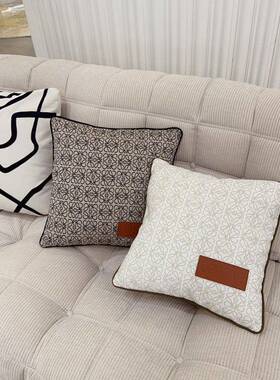 燕麦色奢高档酒店样板间现代简约沙发客厅02抱枕靠腰枕头床靠轻垫