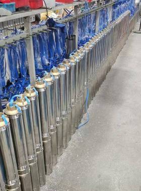 4DM不锈S钢深井泵4寸潜高扬程深井1HP泵50HZEAY水60Hz家用井水深
