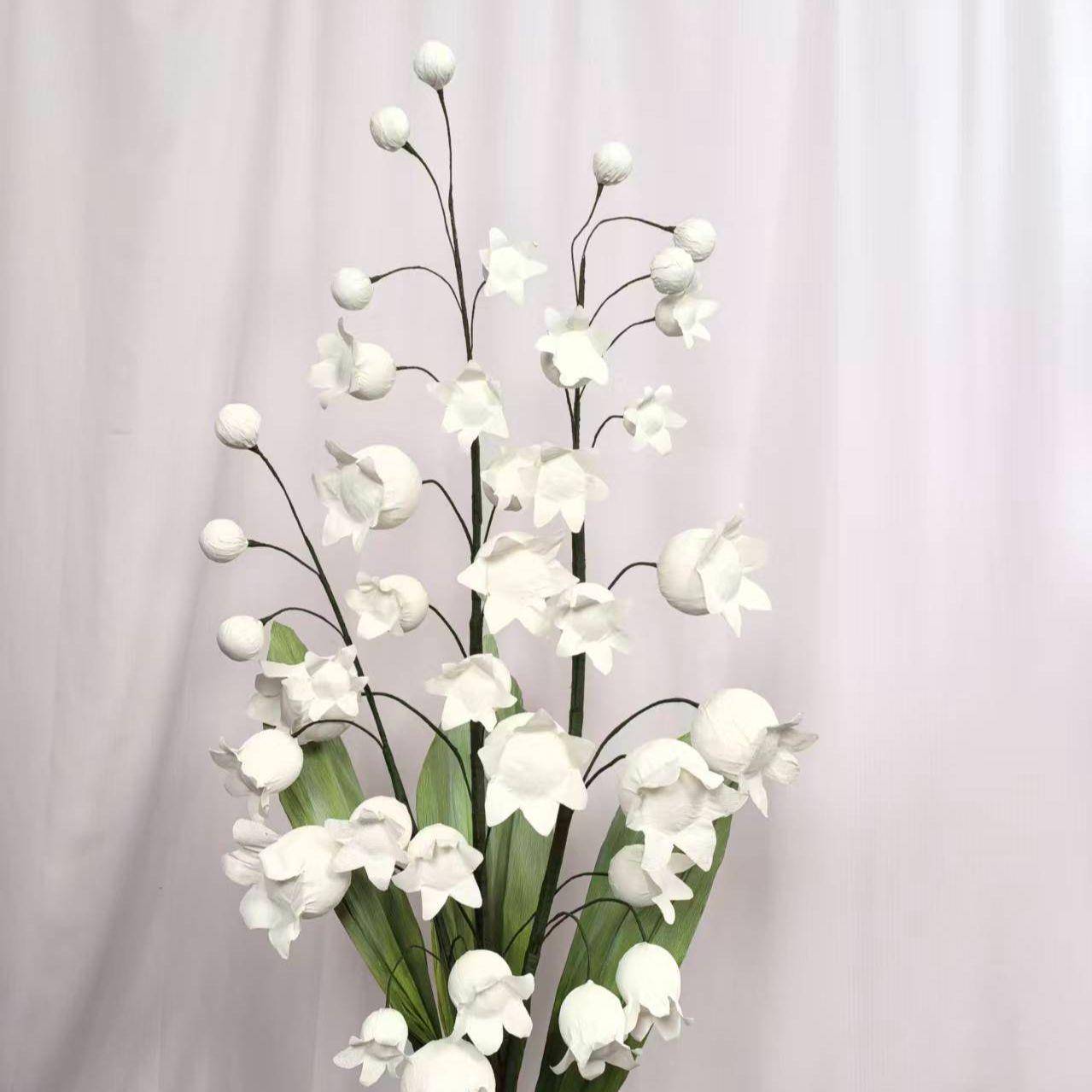 古风铃兰花纸艺花商场美陈婚橱铃礼装型饰260211窗布置手工纸花兰