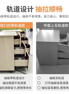 公室文件质柜木屉带锁LFJ储物柜小柜子移动抽柜带轮桌下收纳办柜