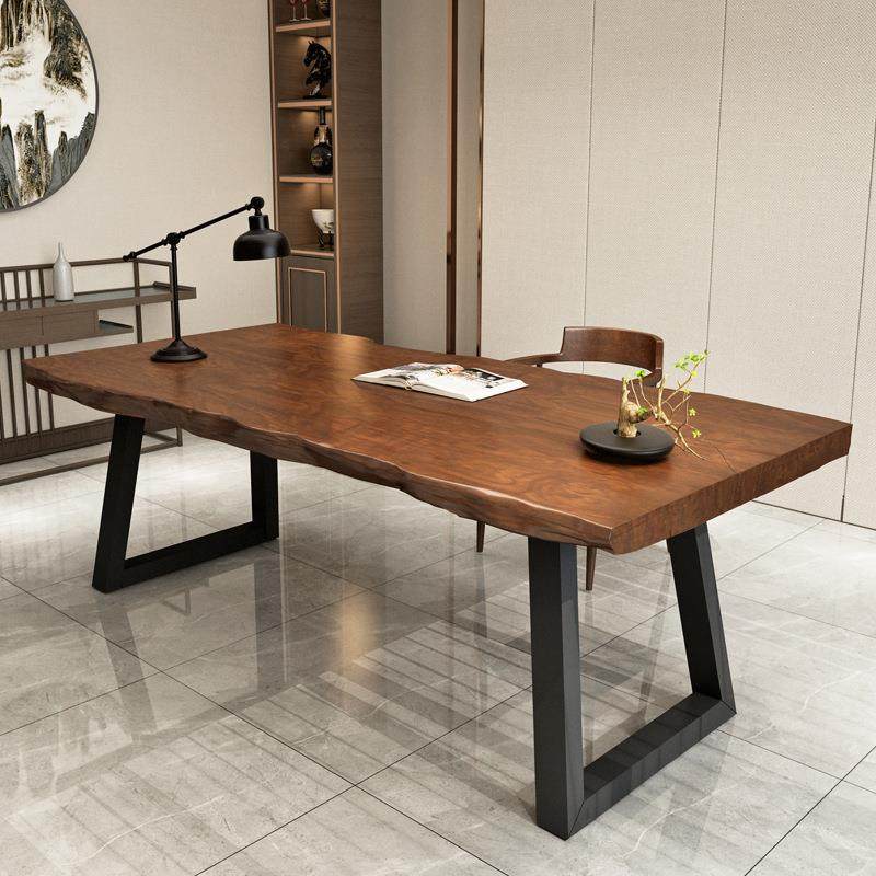 整原木大板板实木电脑简桌约家用双人办公大桌子卧室书桌学椅习桌,商业/办公家具,办公电脑桌,淘宝优惠券,粉丝福利购,淘宝优惠卷