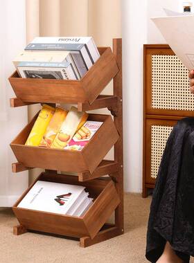 多实木收纳厨20250525房多蔬菜水层储物篮展示架格客厅书房陈列架