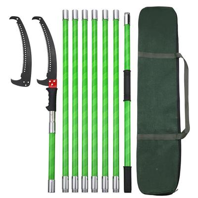 枝锯8节8米26英尺手动树枝高修剪器花合OMB工园园林具扩展组杆