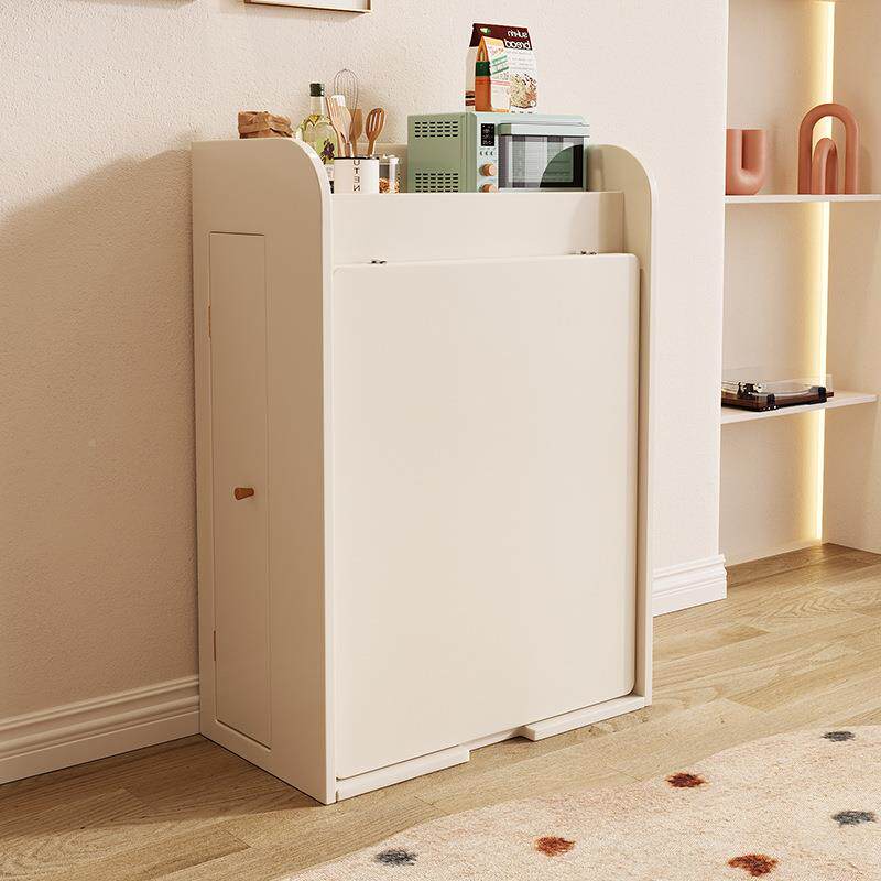 3460白色可折叠餐木桌实餐椅子家用小户型桌收纳椅现代饭简易边柜