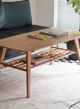 茶几SCL客厅家用小户型现木代简约实茶吃桌日式茶喝桌60高款茶几