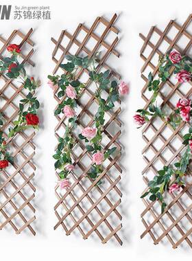 玫瑰花道挂串铁装饰婚丝庆藤125管条藤条仿真藤屋顶藤蔓假假玫瑰