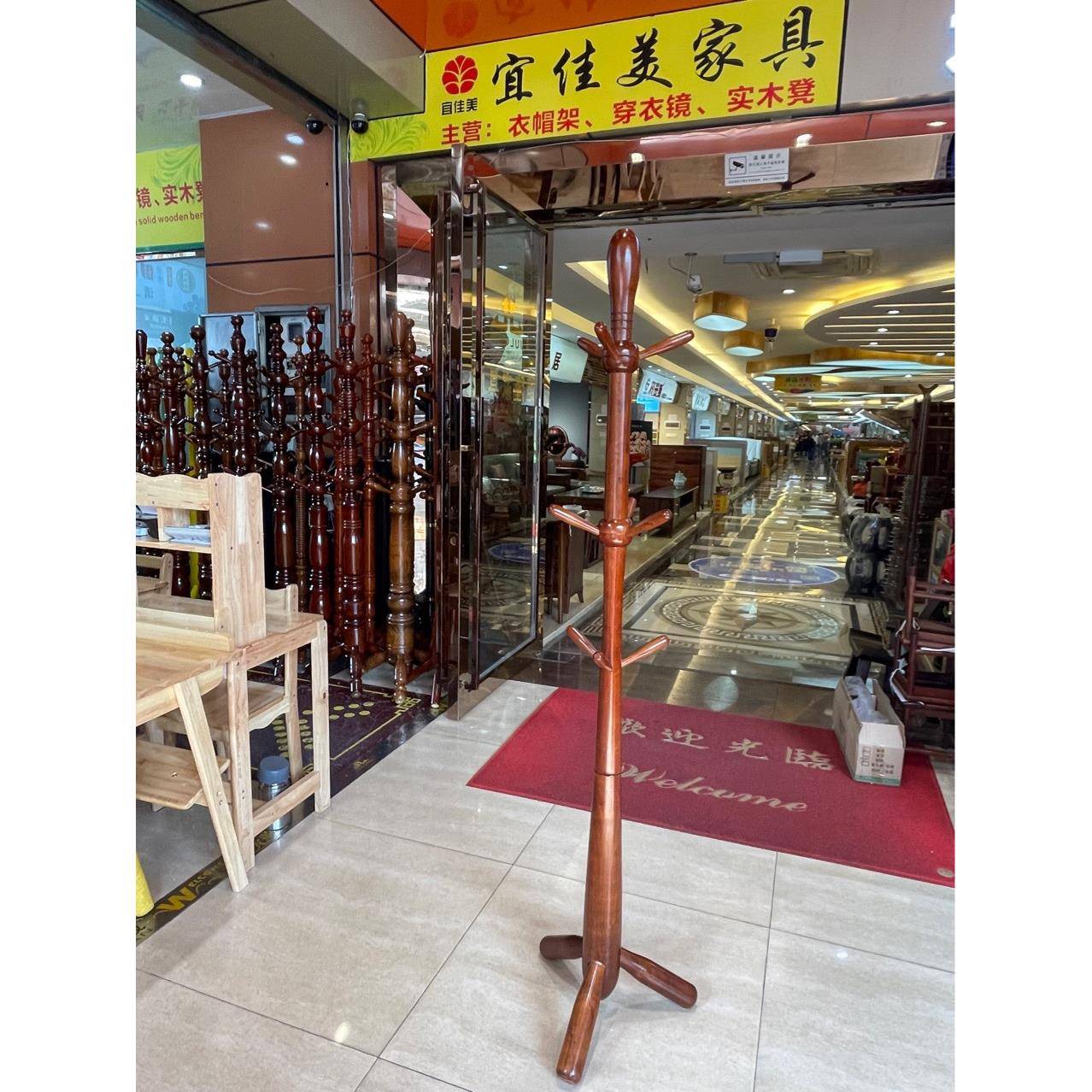 实木落新地帽架简约衣现818代客厅轻奢移动家用衣服架中式卧衣室