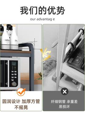 厨房置物架落地家用ct#63522多层微波炉架多功式用能品大全储收纳