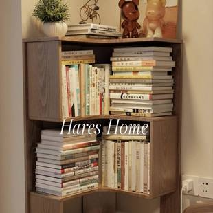 柜墙角落地靠墙置物架722客多层实收木纳架角厅家用转角柜书架储