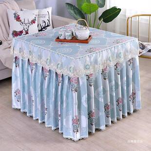 烤火桌子套正方形家用薄取款电罩炉罩烤火罩69338新款电暖茶炉几