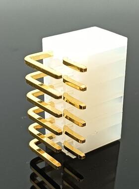 4.2MM直针5569镀金针座55576母针2/4///24P插8簧UTS工业耐高温连