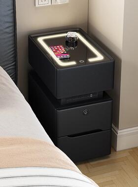 0KBD2新款奶油风超窄夹2缝床头m柜迷你小型实木30c5宽20小户型床