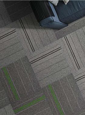阻条块纹方地毯办室写字楼拼接公商用机ZL100织方块无纺燃布加厚