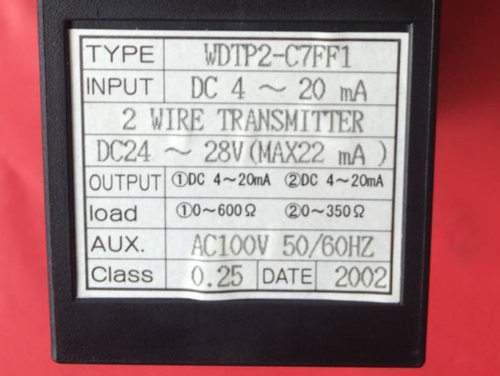 WDTP2-C7FF1     4~20mA