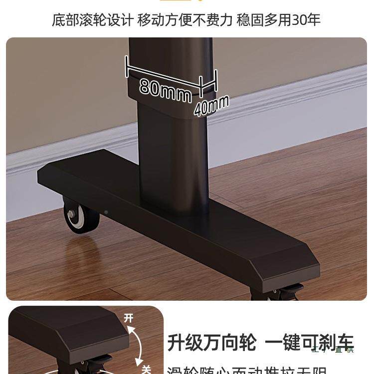 桌生床家用实木长条桌简约靠学墙移动书可升降工作台办TNI公电脑