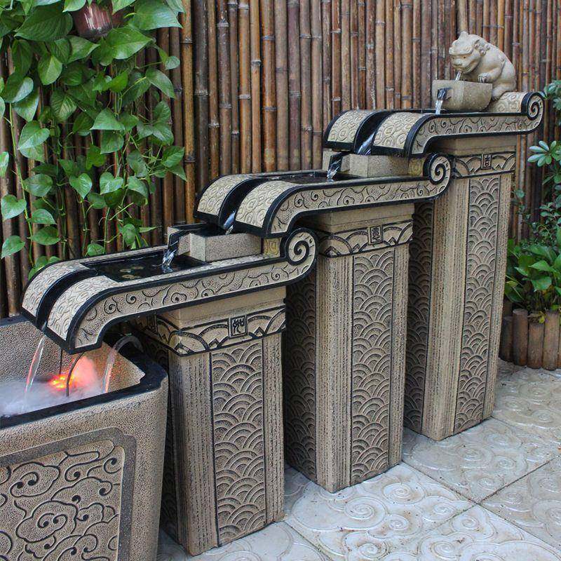 庭院水QGG缸旺宅水循水环石材水缸园造花景景观鱼池别墅风流摆件,家居饰品,流水摆件,淘宝优惠券,粉丝福利购,淘宝优惠卷