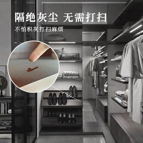 放J6D帽A开式衣间防帘尘F768JS68帘门免打孔遮挡柜帘衣柜服装店试