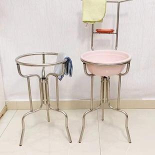 不钢用脸盆架落地式 洗脸架锈子落629地家式 脸盆架老农村三角老式