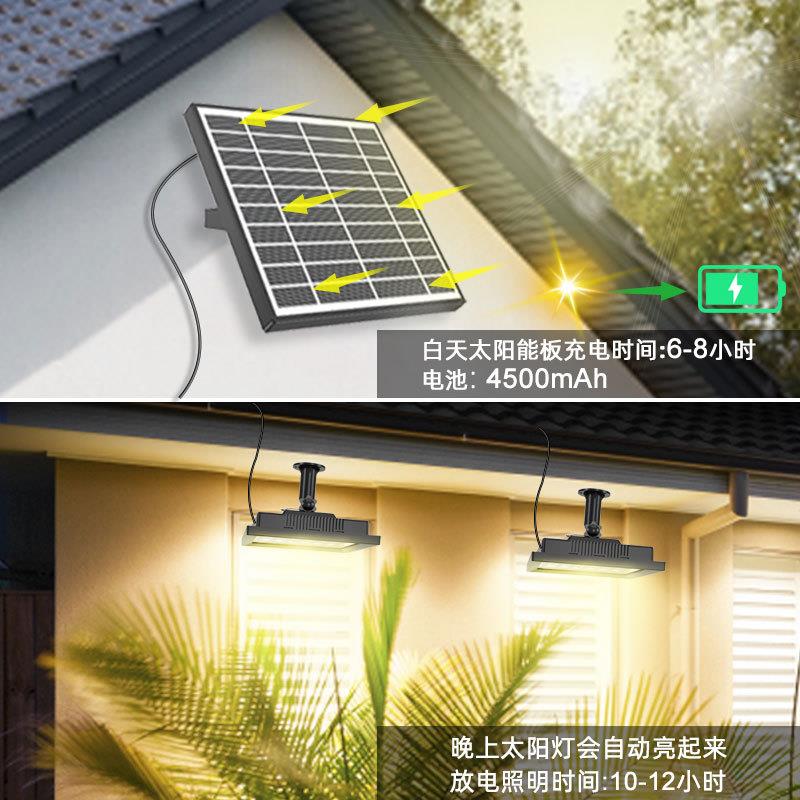 LED大太阳能吊灯功率用照明灯庭投光灯户HJ3566外防水院草坪家花