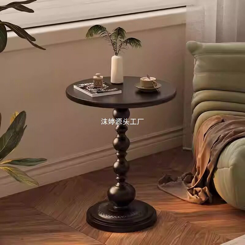 小茶几圆桌现代极简沙发边几边柜阳台桌子茶桌铁艺床头柜置物架