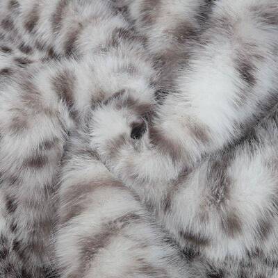 雪狐貂点印花毛狐绒面料小狸毛印花毛布料WWR秋绒冬现货